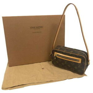 Louis Vuitton Cite Pochette Bag Handbag Shoulder Brown Handle